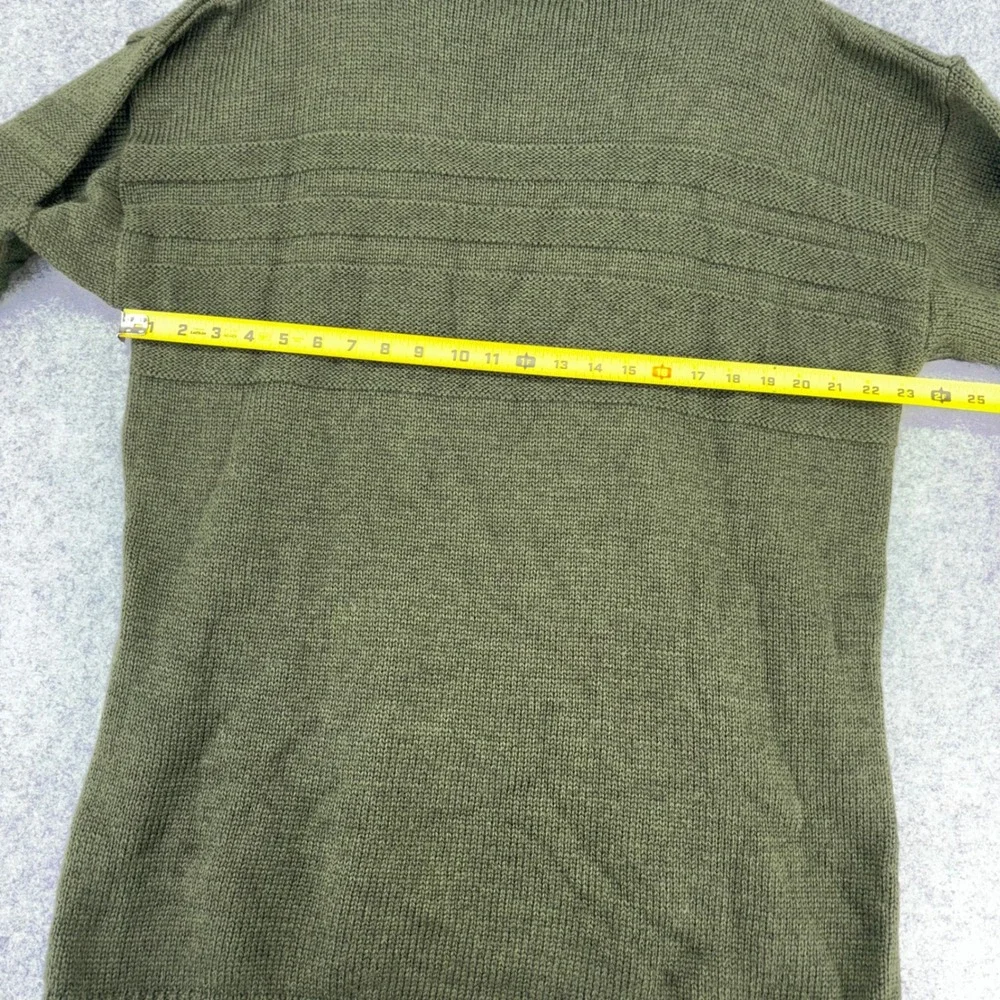 Carraig Donn Mens XL Merino Wool Sweater Olive Green Made in Ireland Crewneck